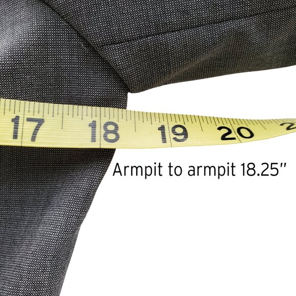 Anne Klein Round Neckline 5 Button Gray Lightweight Wool Blend Skirt Suit Size 2 - Picture 10 of 16